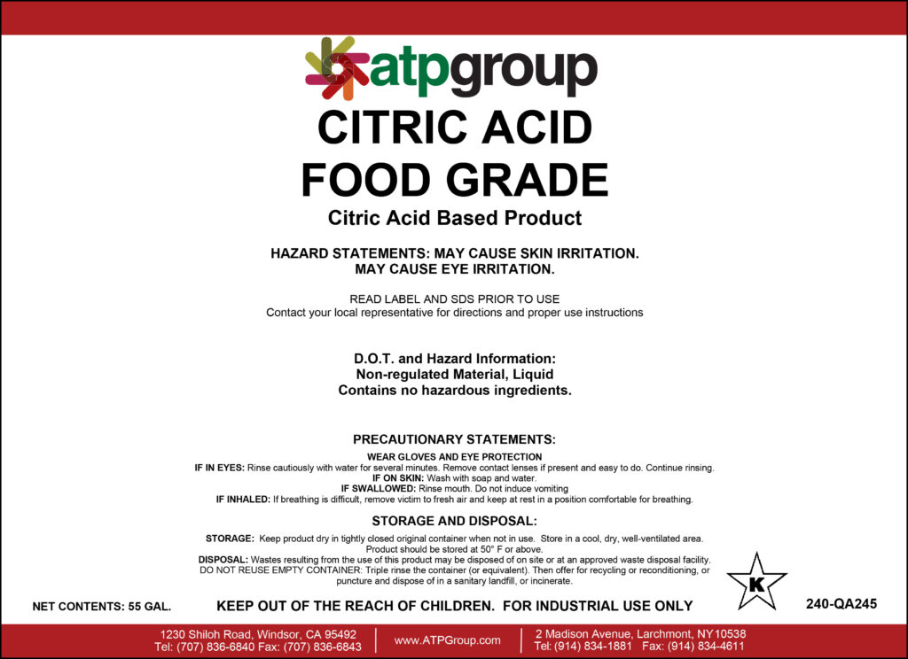 Citric Acid ATPGroup