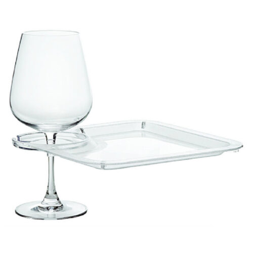 Party Plate with Stemware Holder